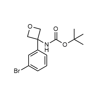 tert-Butyl N-[3-(3-bromophenyl)oxetan-3-yl]carbamate structure