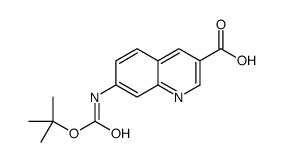 7-((tert-butoxycarbonyl)amino)quinoline-3-carboxylic acid Structure