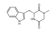 (R)-3-((1H-indol-3-yl)methyl)-1-methylpiperazine-2,5-dione Structure