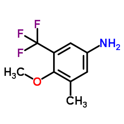 4-Methoxy-3-methyl-5-(trifluoromethyl)aniline结构式