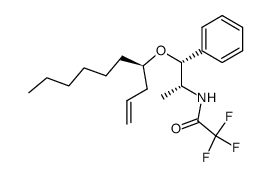 (4R,1'R,2'R)-4-(2'-trifluoroacetamido-1'-phenylpropoxy)dec-1-ene结构式