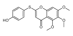 2-(4-hydroxyphenyl)sulfanyl-5,6,7-trimethoxychromen-4-one Structure