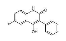 6-fluoro-4-hydroxy-3-phenylquinolin-2(1H)-one结构式