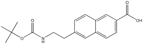 6-(2-((tert-butoxycarbonyl)amino)ethyl)-2-naphthoic acid Structure