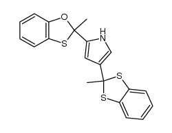4-(2-methylbenzo[d][1,3]dithiol-2-yl)-2-(2-methylbenzo[d][1,3]oxathiol-2-yl)-1H-pyrrole结构式