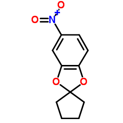 5-Nitrospiro[1,3-benzodioxole-2,1'-cyclopentane] Structure