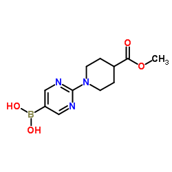 (2-(4-(甲氧基羰基)哌啶-1-基)嘧啶-5-基)硼酸图片