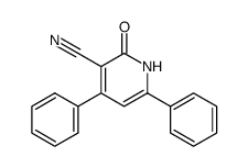 1,2-dihydro-2-oxo-4,6-diphenylpyridine-3-carbonitrile结构式