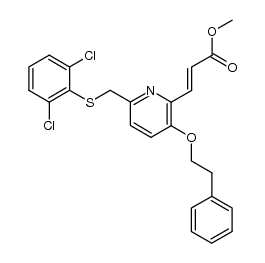 (E)-methyl 3-(6-(((2,6-dichlorophenyl)thio)methyl)-3-phenethoxypyridin-2-yl)acrylate Structure