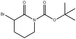 3-溴-2-氧代哌啶-1-羧酸叔丁酯结构式
