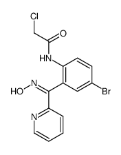 [5-bromo-2-(2-chloro-acetylamino)-phenyl]-pyridin-2-yl-methanone oxime Structure