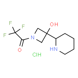 2,2,2-trifluoro-1-(3-hydroxy-3-(piperidin-2-yl)azetidin-1-yl)ethan-1-one.HCl结构式