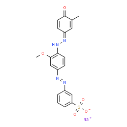 sodium m-[[4-[(4-hydroxy-m-tolyl)azo]-3-methoxyphenyl]azo]benzenesulphonate结构式