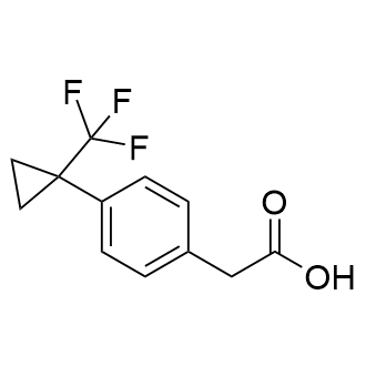 2-(4-(1-(Trifluoromethyl)cyclopropyl)phenyl)acetic acid Structure