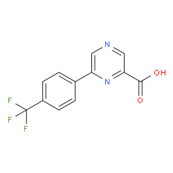 6-[4-(Trifluoromethyl)phenyl]pyrazine-2-carboxylic Acid Structure