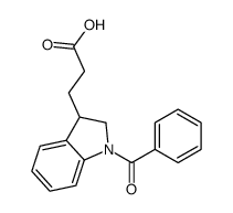 3-(1-benzoyl-2,3-dihydro-1H-indol-3-yl)propanoic acid Structure
