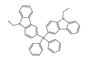 bis-(9-ethyl-carbazol-3-yl)-diphenyl-silane Structure
