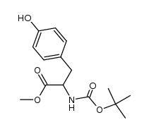 N-tert-butoxycarbonyltyrosine methyl ester Structure