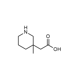 2-(3-甲基哌啶-3-基)乙酸结构式