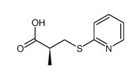 Propanoic acid, 2-methyl-3-(2-pyridinylthio)-, (2S)- (9CI) Structure