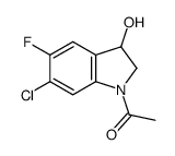 1-(6-chloro-5-fluoro-3-hydroxy-2,3-dihydroindol-1-yl)ethanone结构式