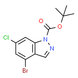 tert-Butyl 4-bromo-6-chloro-1H-indazole-1-carboxylate Structure