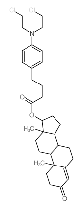 (10,13-dimethyl-3-oxo-1,2,6,7,8,9,11,12,14,15,16,17-dodecahydrocyclopenta[a]phenanthren-17-yl) 4-[4-[bis(2-chloroethyl)amino]phenyl]butanoate结构式