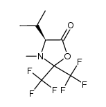 (S)-4-isopropyl-3-methyl-2,2-bis(trifluoromethyl)oxazolidin-5-one Structure