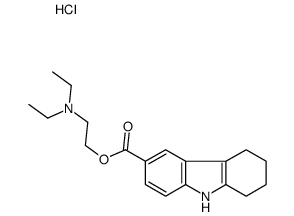 diethyl-[2-(6,7,8,9-tetrahydro-5H-carbazole-3-carbonyloxy)ethyl]azanium,chloride Structure