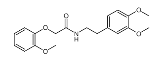 N-(3,4-dimethoxyphenethyl)-2-(2-methoxyphenoxy)acetamide结构式