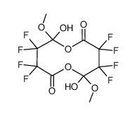 3,3,4,4,8,8,9,9-octafluoro-5,10-dihydroxy-5,10-dimethoxy-1,6-dioxacyclodecan-2,7-dione Structure