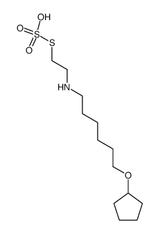 2-[6-(Cyclopentyloxy)hexyl]aminoethanethiol sulfate结构式
