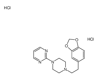 2-[4-[2-(1,3-benzodioxol-5-yl)ethyl]piperazin-1-yl]pyrimidine,dihydrochloride Structure