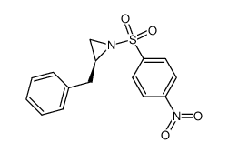 (S)-N-(p-nitrobenzenesulfonyl)-2-benzylaziridine结构式