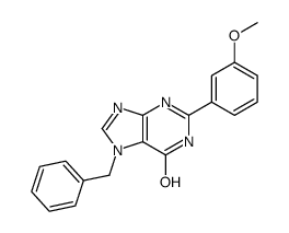 7-benzyl-2-(3-methoxyphenyl)-3H-purin-6-one结构式