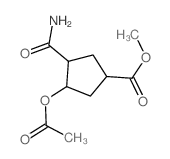Cyclopentanecarboxylicacid, 3-(acetyloxy)-4-(aminocarbonyl)-, methyl ester, (1a,3b,4a)- (9CI)结构式