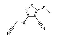 3-(cyanomethylsulfanyl)-5-methylsulfanyl-1,2-thiazole-4-carbonitrile结构式