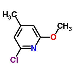 2-氯-6-甲氧基-4-甲基吡啶结构式