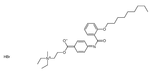diethyl-methyl-[2-[4-[(2-nonoxybenzoyl)amino]benzoyl]oxyethyl]azanium,bromide Structure