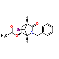 (1R,4R,6S,7R)-6-acetoxy-7-bromo-2-benzyl-2-azabicyclo[2.2.1]heptan-3-one结构式