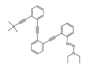 3,3-diethyl-1-(2-((2-((2-((trimethylsilyl)ethynyl)phenyl)ethynyl)phenyl)ethynyl)phenyl)triaz-1-ene Structure