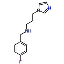 N-(4-Fluorobenzyl)-3-(1H-imidazol-1-yl)-1-propanamine结构式