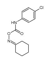 cyclohexanone O-((4-chlorophenyl)carbamoyl) oxime Structure
