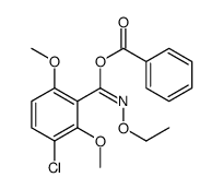 [(E)-C-(3-chloro-2,6-dimethoxyphenyl)-N-ethoxycarbonimidoyl] benzoate Structure