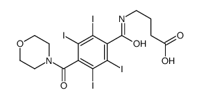 4-[[2,3,5,6-tetraiodo-4-(morpholine-4-carbonyl)benzoyl]amino]butanoic acid Structure