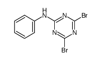 2,4-dibromo-6-N-phenylamino-s-triazine结构式