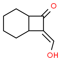 Bicyclo[4.2.0]octan-7-one, 8-(hydroxymethylene)- (9CI) Structure