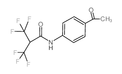 N-(4-acetylphenyl)-3,3,3-trifluoro-2-(trifluoromethyl)propanamide (en)Propanamide, N-(4-acetylphenyl)-3,3,3-trifluoro-2-(trifluoromethyl)- (en) Structure