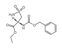 (R)-2-benzyloxycarbonylamino-3-sulfamoylpropanoic acid ethyl ester结构式