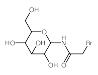 2-bromo-N-[3,4,5-trihydroxy-6-(hydroxymethyl)oxan-2-yl]acetamide结构式